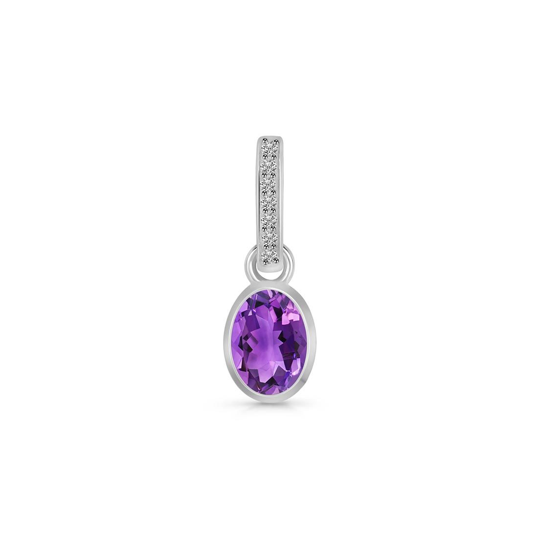 Amethyst & White Topaz Pendant-(AMT-SP-780.)